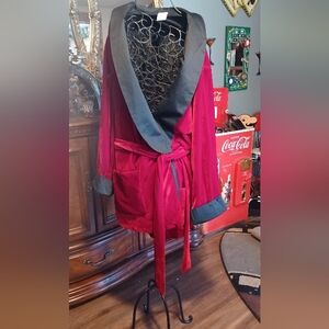 Red and Black Satin Robe Playboy